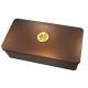 Luxury Design Chocolate Color Metal Storage Tins , Metal Rectangle Box With Shield Lid