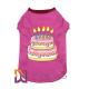 Rubber Print Puppy Birthday Shirt Color Customized 180G