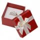 White Ribbon Jewelry Paper Boxes Red Printing Eco Friendly Material For Ring Gifts