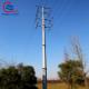High Voltage Electric Power Transmission Lines Q355B Galvanized Steel Lattice Pole