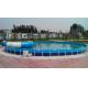 Family Entertainment Metal Framed Swimming Pools Round Custom Made