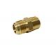 Brass Couples Half Union Gas Adapter 3/8 Flare X 3/8 NPT Male Pipe Connector