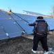 Single Head Balance Power Solar Panel Cleaning Brush with Three Length Telescopic Poles