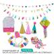 Party Time Birthday Party Accessories Paper Hat Glasses Decorations Set Birthday Party Event Supplies