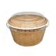 Kraft Take Away 10oz Disposable Paper Soup Bowls For Hot Food Gold Foiled Food Container