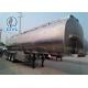 60CBM Oil Tanker Semi Trailer Trucks , Three Axle Fuel Tanker Aluminum Semi Trailer