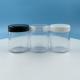 30g Transparent Cream Jar with Black Lid Volume 20ml 30ml 50ml Durable PS Plastic Jar