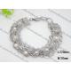 Stainless Steel Pearlized Charm Cuff Bracelets 1430026