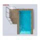 Acrylic Sheet Aupool Frame Swimming Pool with Jade Inlaid Marble Surface Material