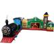 PVC Tarpaulin Inflatable Fun City Express Train Station Themed For Home Yard
