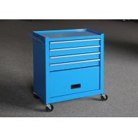 Blue Multifunctional Movable Tool Chest Cabinet Combo 4 Drawers To Store Tools