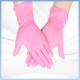 Waterproof Protective Pink Disposable PVC Gloves Chemical Resistant