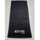 Custom High Quality Salon Gym Hair Turban Embroidery Jacquard LOGO private label black towels 100% cotton