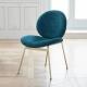 Modern round back velvet upholstery dining chair for home restaurant