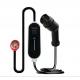 Portable GB/T Mobile Electric Car Chargers 16A 11kw Type 2 Charger With LCD Display
