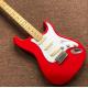 Good quality Malmsteen Scalloped maple fretboard Big Head ST 6 string electric guitarra,red color