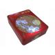 650g 4 Piece Moon Cake Box Metal Material Food Packing With Plastic Tray