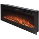 Electric Fireplace Inserts 50 Inch with Linear Design and Freestanding in Black Finish