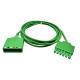 Single Pin ECG Extension Cable Compatible Drager MS16256 Green- 2m