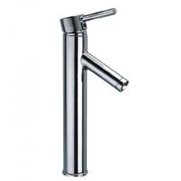 Single Level Vanity Tall Basin Tap Faucets , Metered Clavate Basin Mixer Tap