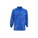 Breathable Custom Work Shirts Long Sleeve Mid Blue Color With Metal Snaps
