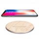 Silver Base Wooden Wireless Charger / Cordless Charger with 73% Efficiency