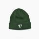 OEM Unique Green Knit Beanie Hats With Embroidery Pattern