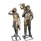 Bronze Family Of 3 Sculpture Yard Human Size Statue Waterproof