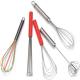 10 Heads Kitchen Utensils Whisk Multifunctional Chrome Plated SS Material