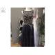 Sleeveless Black A Line Ball Gown Top Lace Yellow Beading See Through Back