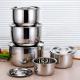 Factory Best Selling 5 Pieces Pots Set Stainless Steel Cooking Pot Set Cookware Sets With Lid