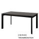1500*850mm Ceramic Dining Table With Fixed Type Black Metal  Base Dt-1017-150