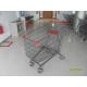 Zinc Plating Powder Coating 270L Grocery Store Cart With Four  PU Casters