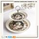 fine bone china 3 tiers cake plate stand for wedding