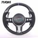 2022 Custom Gloss Bmw M6 Alcantara Steering Wheel Carbon Fiber Flat Bottom