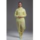 Anti static autoclavable ESD yellow hooded coverall garment with shoes cover for class 100 workshop