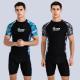 Sports 2 Piece Mens Swimsuit Skin Friendly Printing Stitching Two Piece Swimsuit For Men