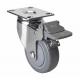 Edl Chrome 3 70kg Plate Brake TPE Caster with 2.5mm Thickness and Chrome Plated