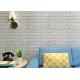 Greyish White Color Brick Printing Self Adhesive Wallpaper Modern Style For Living Room