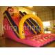 Pink / Yellow Inflatable Dry Slide CE Blower Attached Funny Clown For  Kids