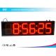 6 Inch Red Digital Led Clock Display Support 12 / 24 Hour Format Switch