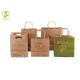 Pantone CMYK Kraft Paper Grocery Bag Food Grade 120gsm With Twisted Handle