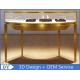 Curve Shape Jewellery Shop Display Counters With Glass Light For Shopping Mall