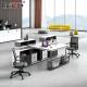 Multi Seater Workstation Cubicle Desk , Staff Work Modular Office Work Station
