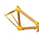 Yellow Electric 20 Inch Bike Bamboo Frame