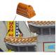 Chinese Style Glazed Roofing Tiles Decorative Ridge End Yellow Color For Chinatown