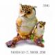 Mun and baby owl bird jewelry box enamel owl trinket jewelry owl decorative box  trinket box