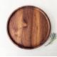 20*20 Cm Bamboo Round Tray Display Natural Rolling Wooden sturdy construction