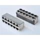 Shielded RJ45 Connector, Through Hole Type, Side Entry, 2x6 Ports，HULYN，RJ45