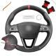 SEAT LEON 5F1 2016 2017 2018 2019 2020 Hand Sewing Leather Suede Steering Wheel Cover